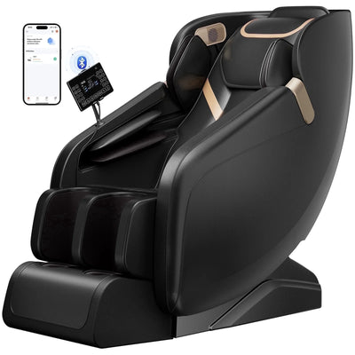 4D Massage Chair Designed for Full Body Relief, Zero Gravity Positions, Heat Therapy, Bluetooth Control