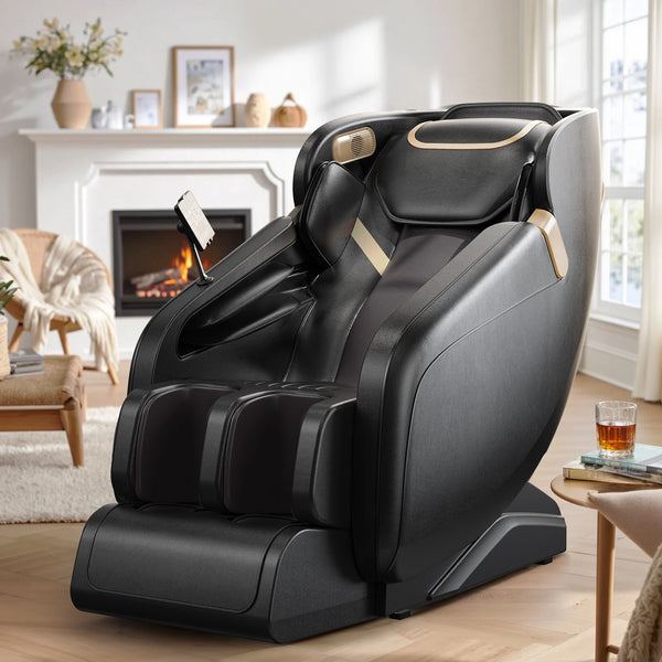 4D Massage Chair Designed for Full Body Relief, Zero Gravity Positions, Heat Therapy, Bluetooth Control