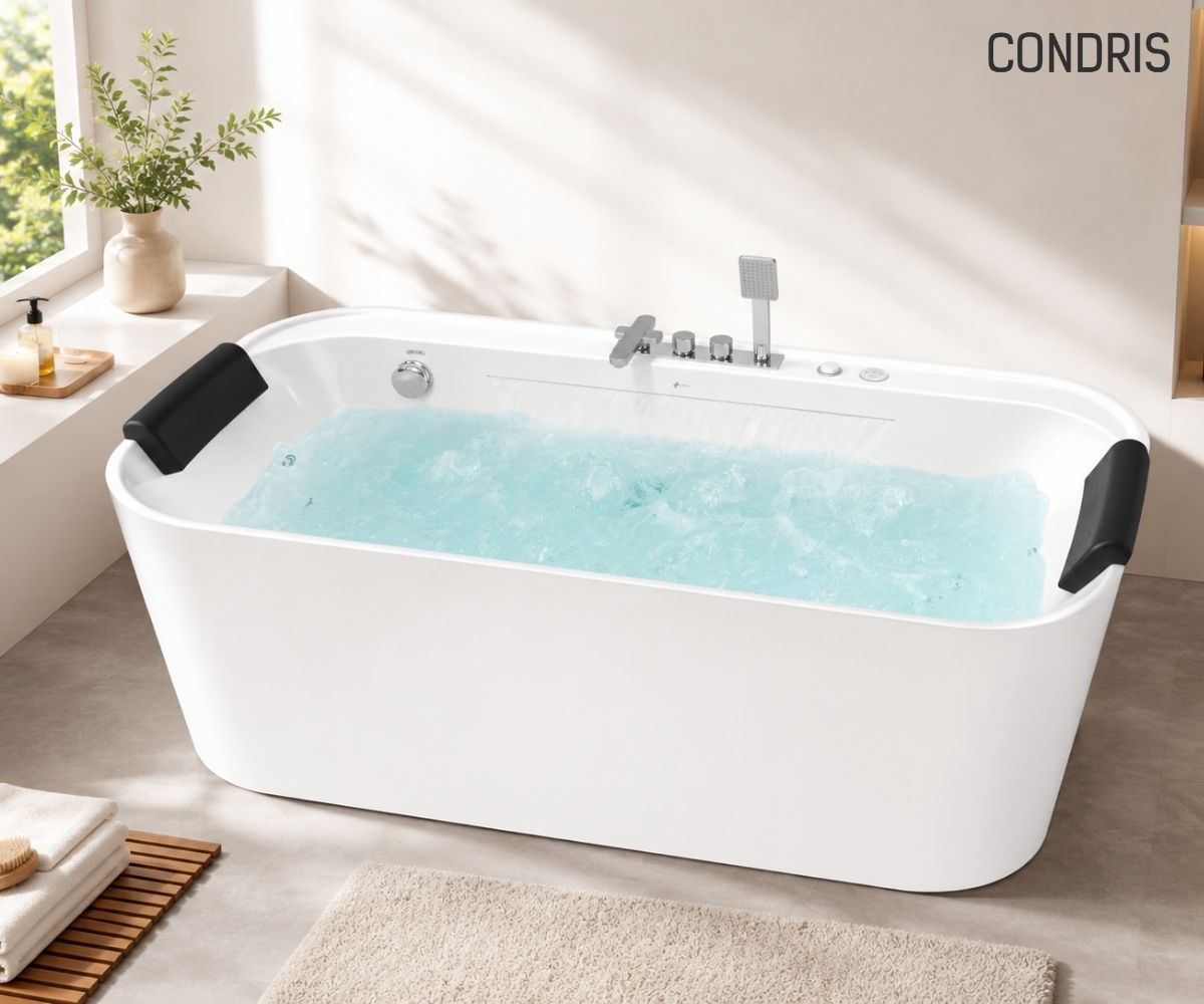 Whirlpool Bathtub with Luxury Jets - 67" x 35" - Acrylic White